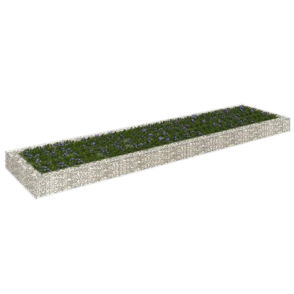 Gabion Raised Bed Galvanized Steel 157.5"x39.4"x7.9" at Set Shop and Smile