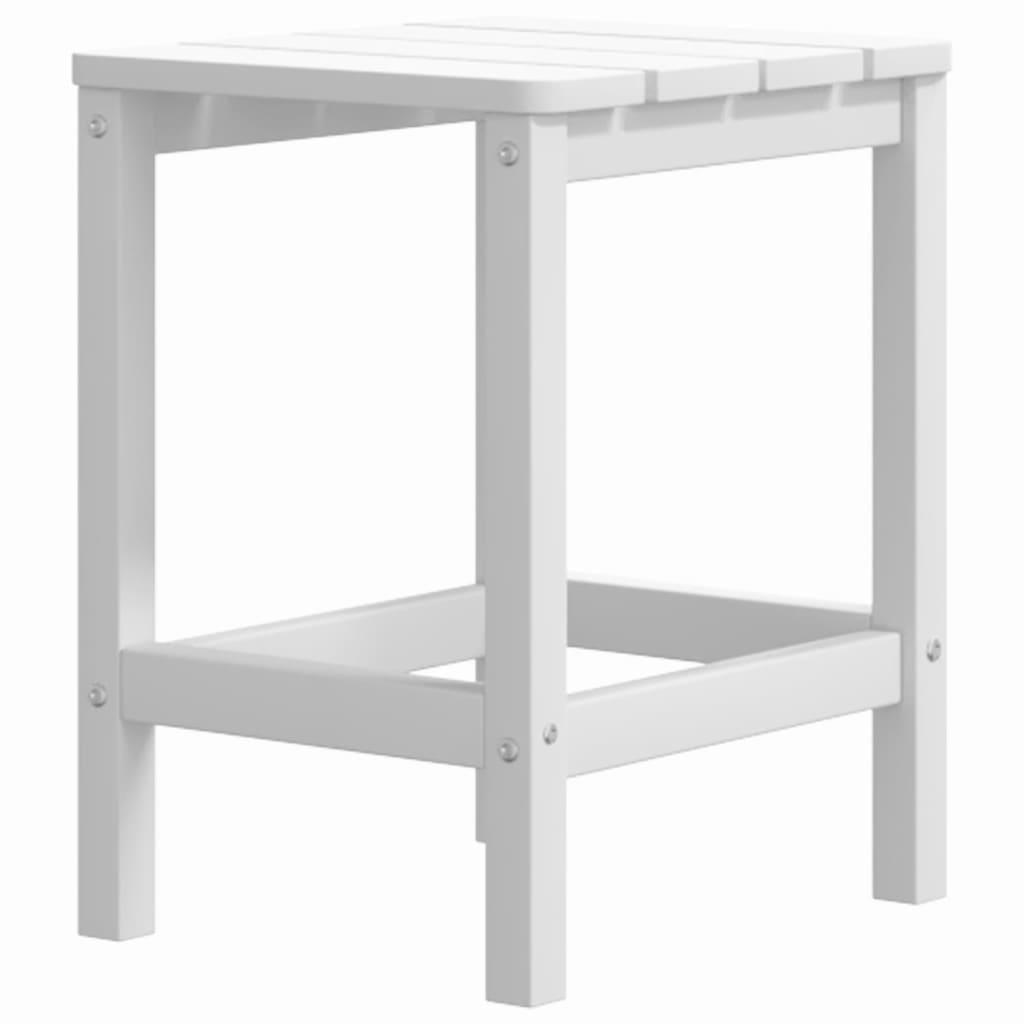 Patio Adirondack Table White 15"x15"x18.1" HDPE at Set Shop and Smile