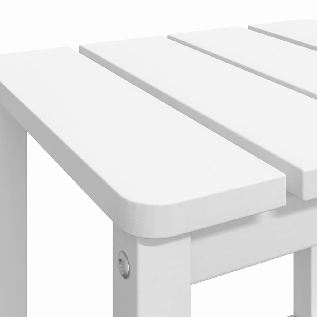 Patio Adirondack Table White 15"x15"x18.1" HDPE at Set Shop and Smile