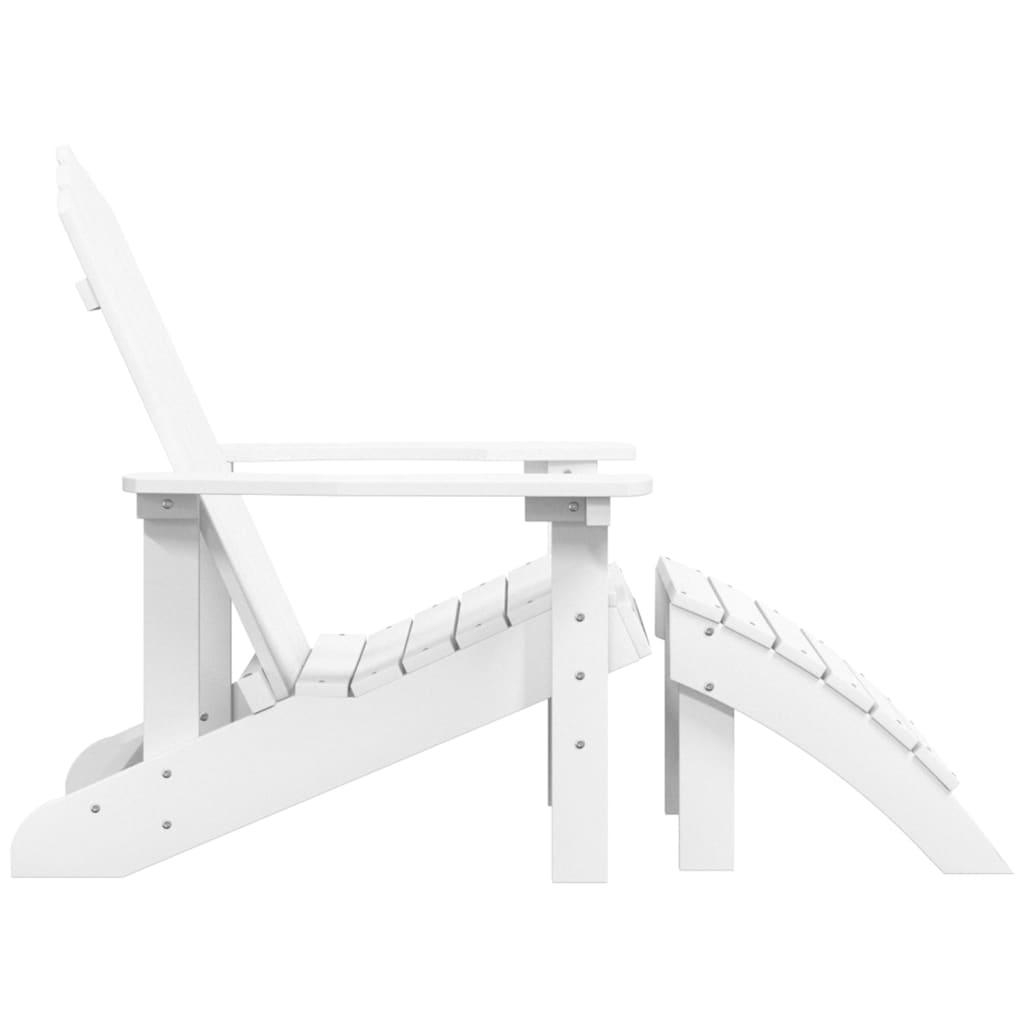 Patio Adirondack Chair with Footstool HDPE White at Set Shop and Smile