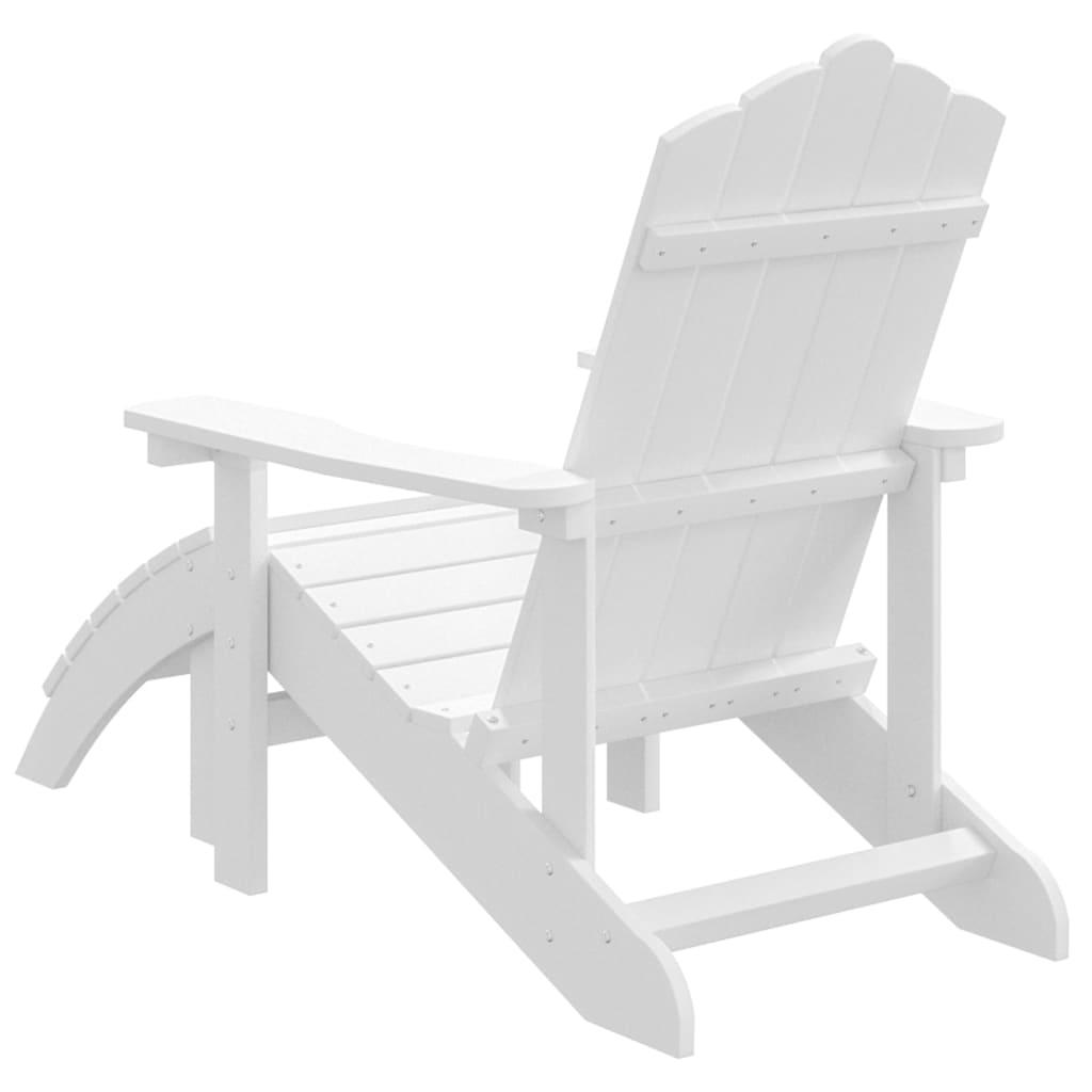 Patio Adirondack Chair with Footstool HDPE White at Set Shop and Smile