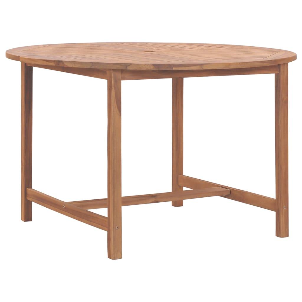 Patio Dining Table Ø43.3"x29.5" Solid Wood Teak at Set Shop and Smile
