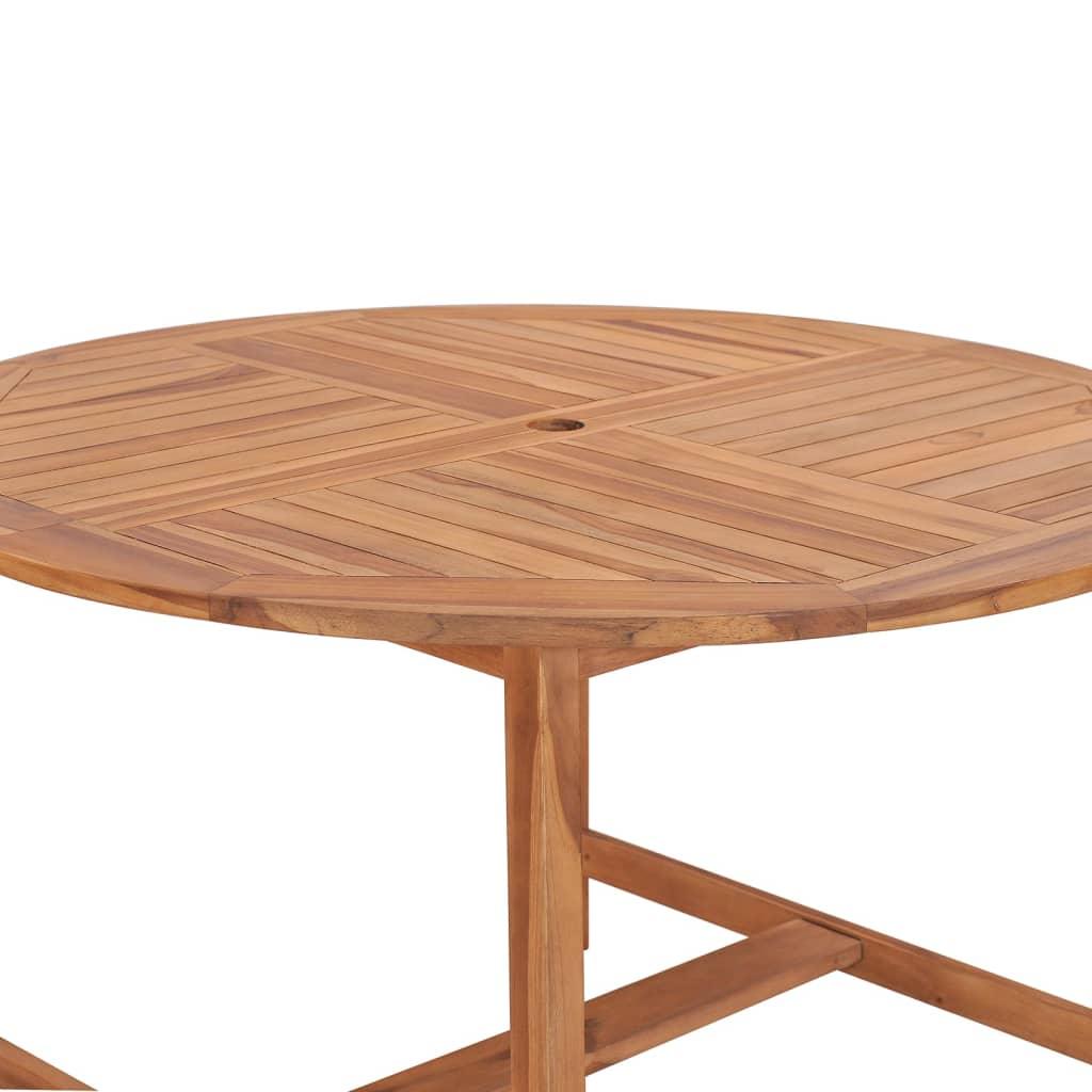 Patio Dining Table Ø43.3"x29.5" Solid Wood Teak at Set Shop and Smile