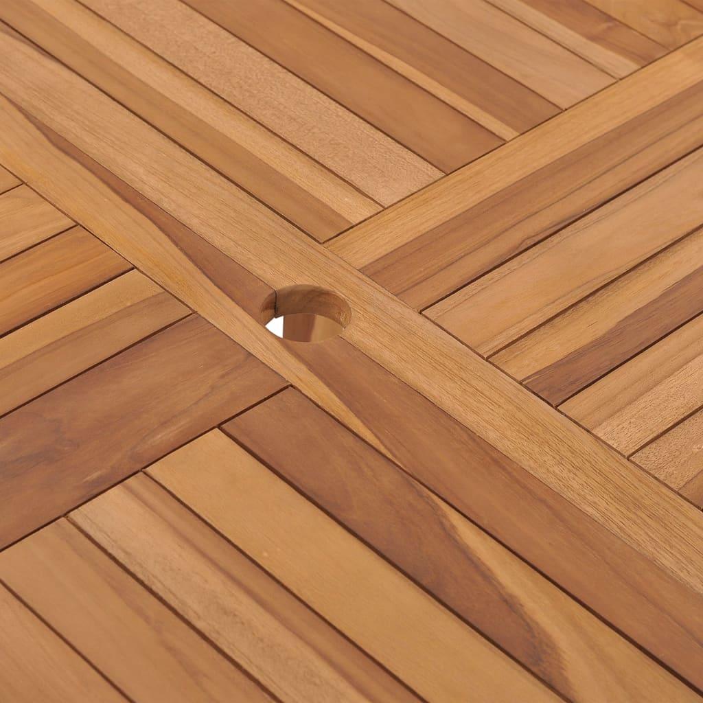 Patio Dining Table 43.3"x43.3"x29.5" Solid Wood Teak at Set Shop and Smile