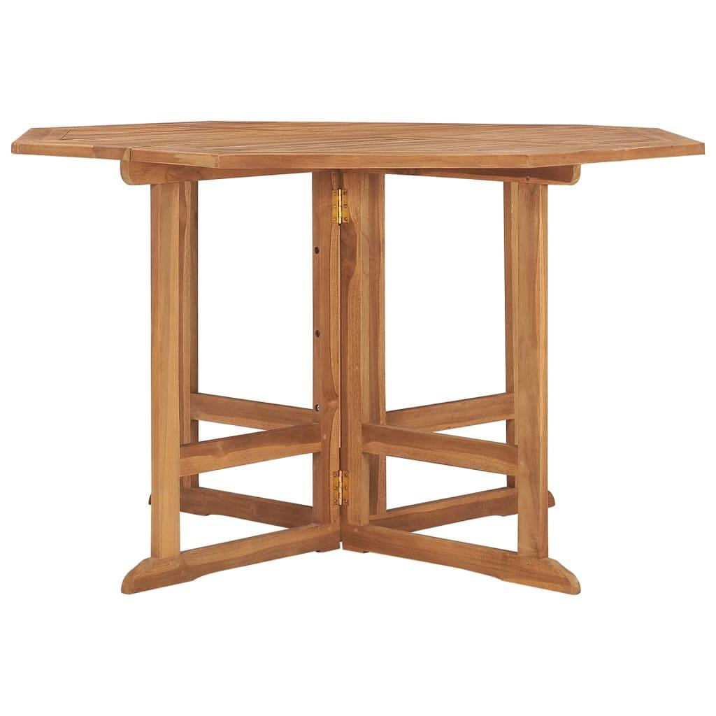Folding Patio Dining Table 43.3"x43.3"x29.5" Solid Wood Teak at Set Shop and Smile