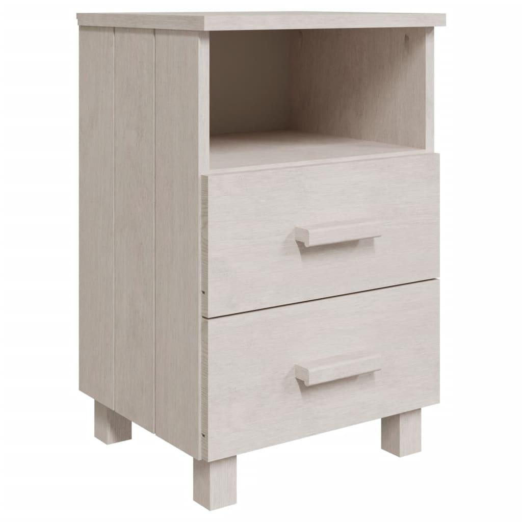 Bedside Cabinets 2 pcs White 15.7"x13.8"x24.4" Solid Wood Pine at Set Shop and Smile