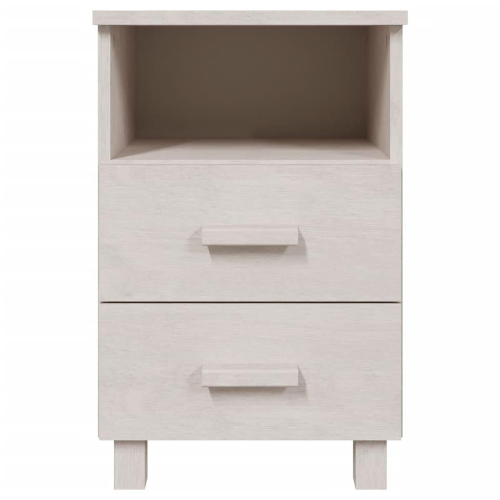 Bedside Cabinets 2 pcs White 15.7"x13.8"x24.4" Solid Wood Pine at Set Shop and Smile