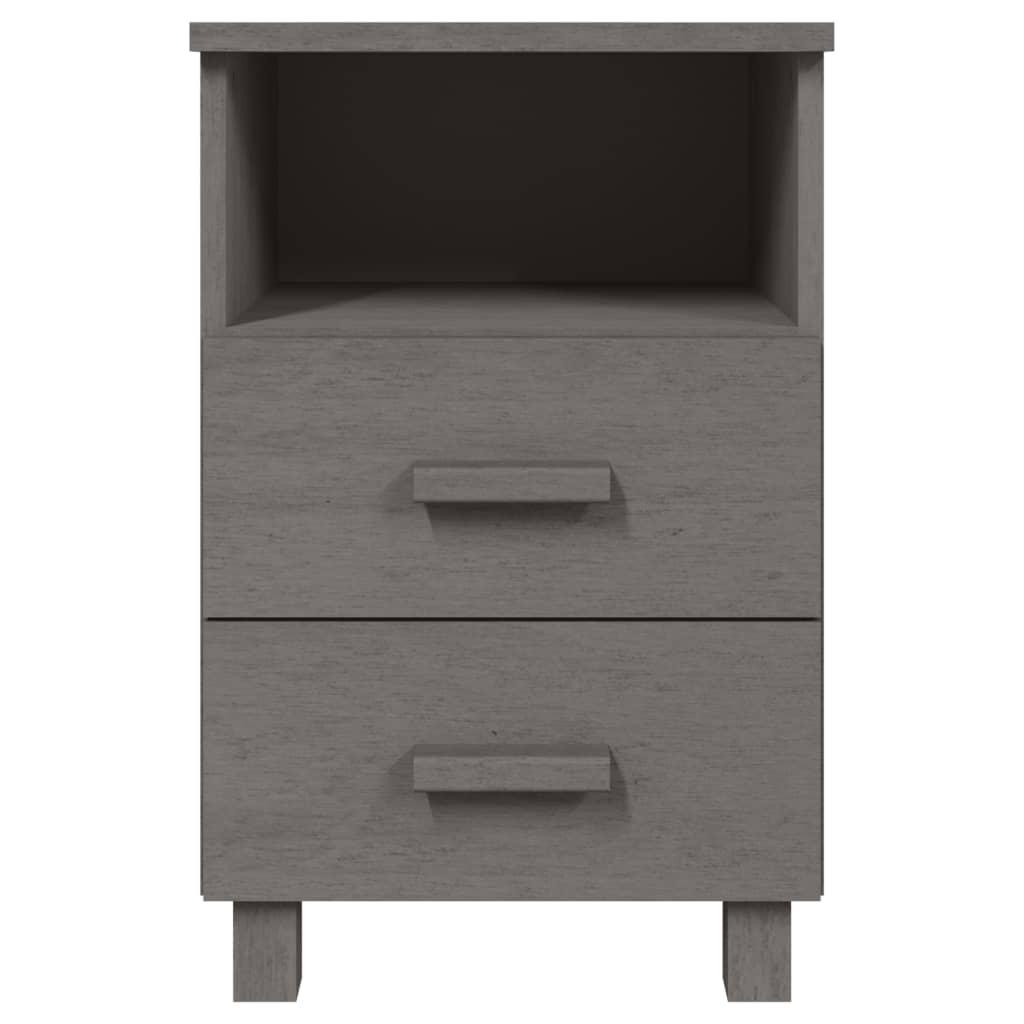 Bedside Cabinets 2 pcs Light Gray 15.7"x13.8"x24.4" Solid Wood Pine at Set Shop and Smile