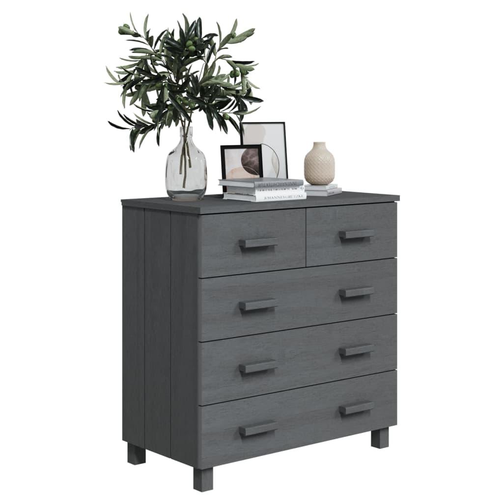Sideboard HAMAR Dark Gray 31.1"x15.7"x31.5" Solid Wood Pine at Set Shop and Smile