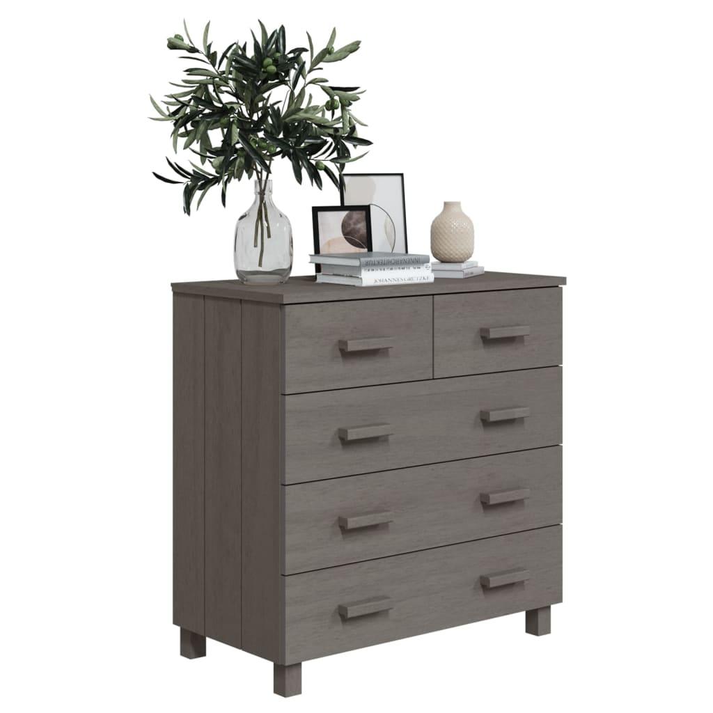 Sideboard HAMAR Light Gray 31.1"x15.7"x31.5" Solid Wood Pine at Set Shop and Smile