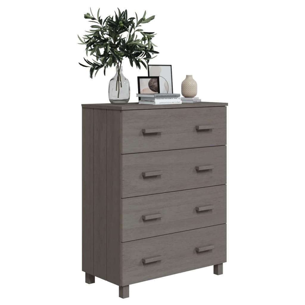 Sideboard HAMAR Light Gray 31.1"x15.7"x40.7" Solid Wood Pine at Set Shop and Smile
