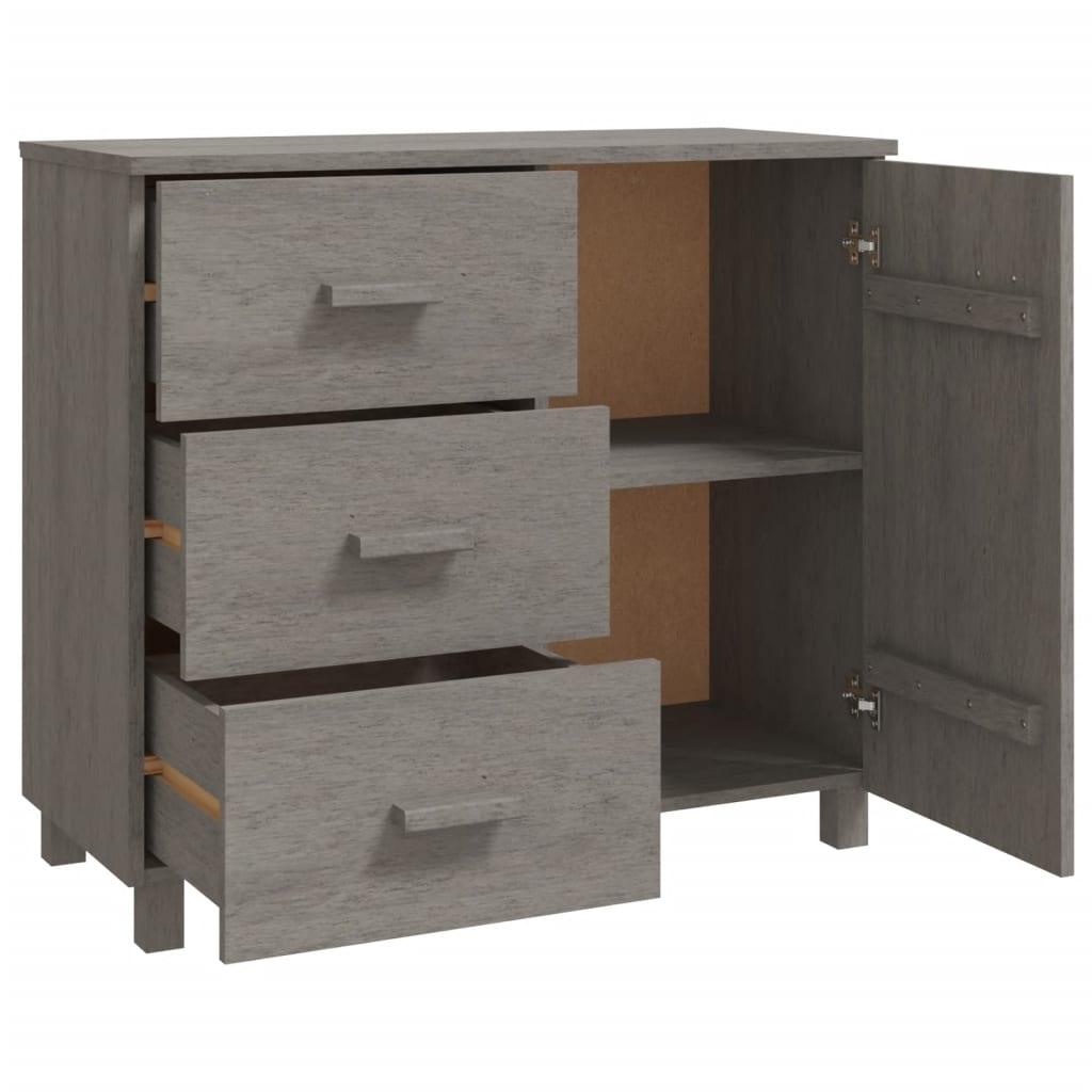 Sideboard HAMAR Light Gray 35.4"x15.7"x31.5" Solid Pinewood at Set Shop and Smile