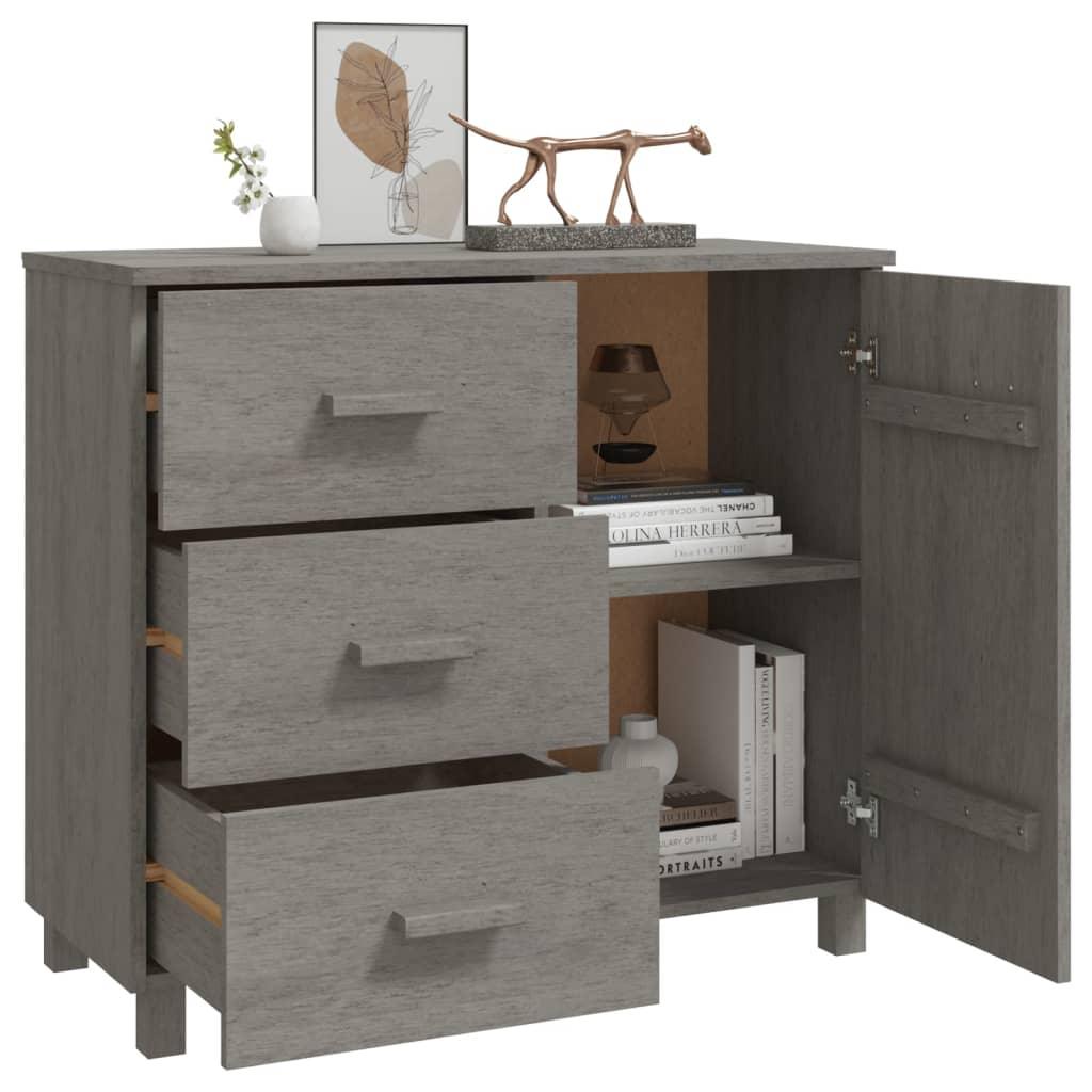 Sideboard HAMAR Light Gray 35.4"x15.7"x31.5" Solid Pinewood at Set Shop and Smile