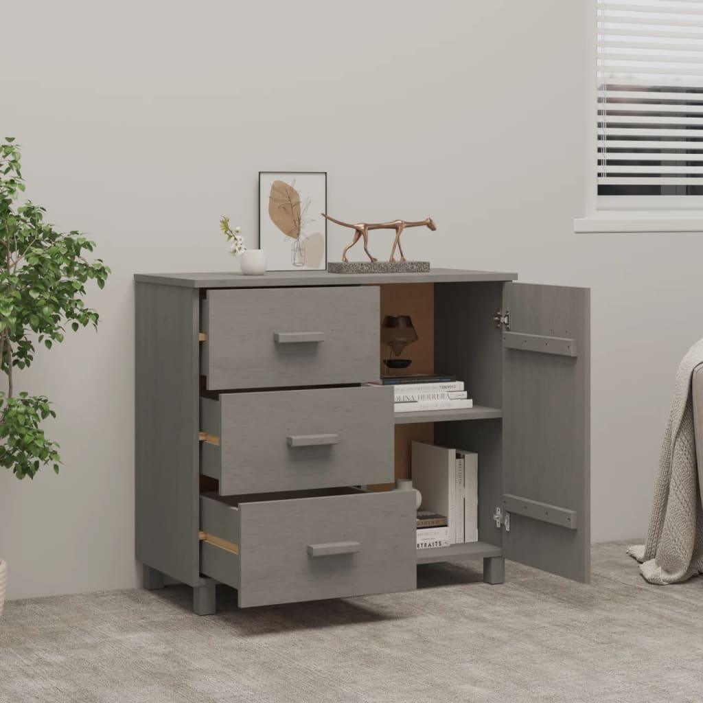 Sideboard HAMAR Light Gray 35.4"x15.7"x31.5" Solid Pinewood at Set Shop and Smile