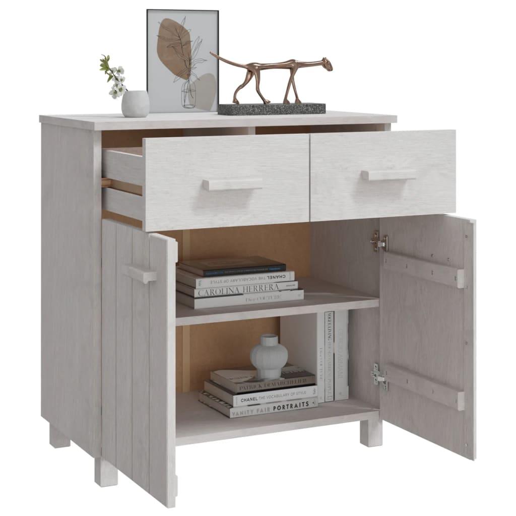 Sideboard White 31.1"x15.7"x31.5" Solid Wood Pine at Set Shop and Smile
