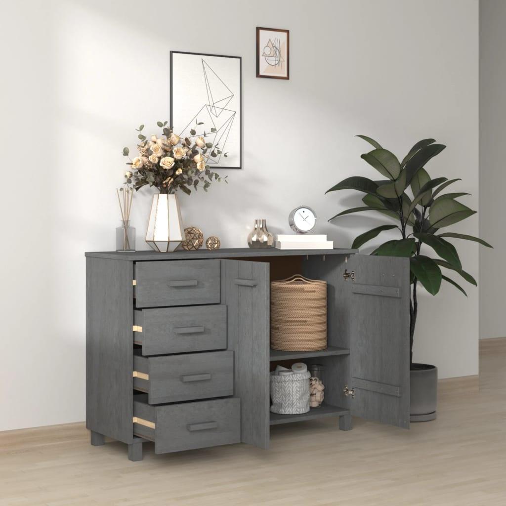 Sideboard Dark Gray 44.5"x15.7"x31.5" Solid Wood Pine at Set Shop and Smile