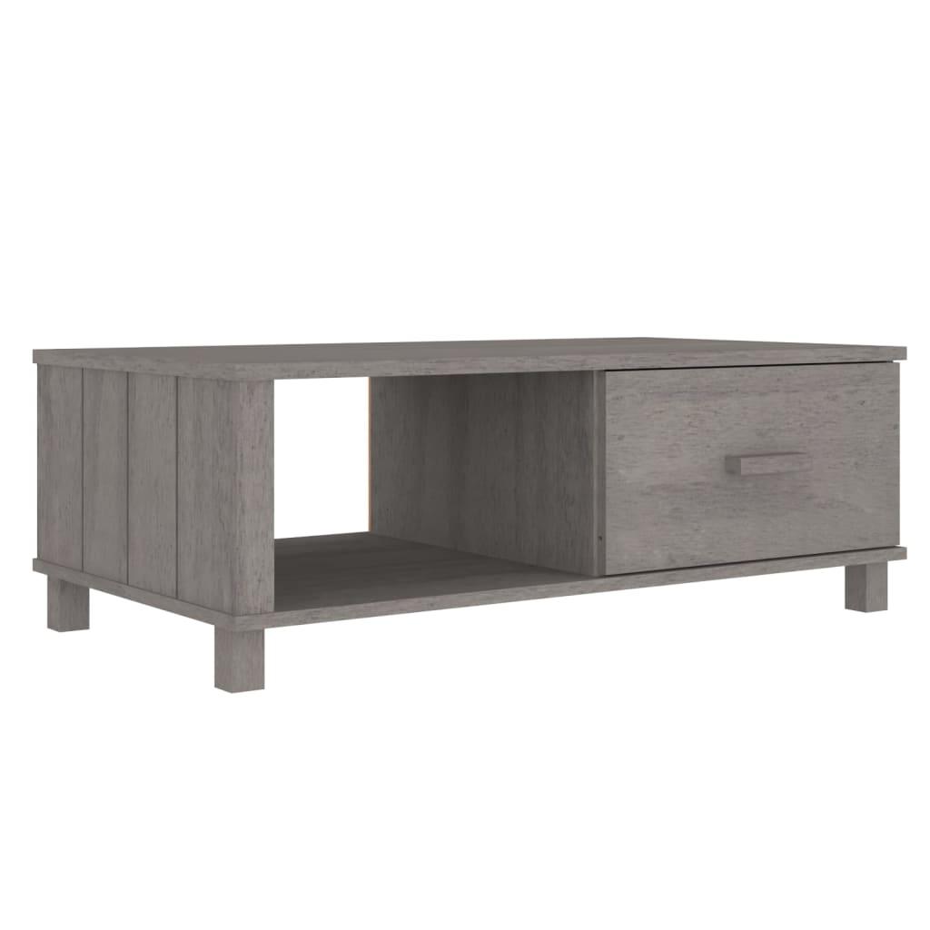 Coffee Table HAMAR Light Gray 39.4"x21.7"x13.8" Solid Wood Pine at Set Shop and Smile