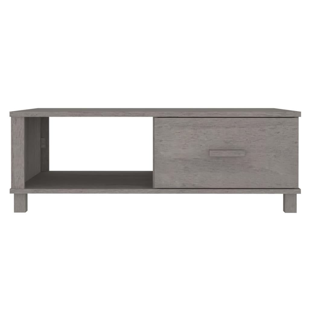 Coffee Table HAMAR Light Gray 39.4"x21.7"x13.8" Solid Wood Pine at Set Shop and Smile