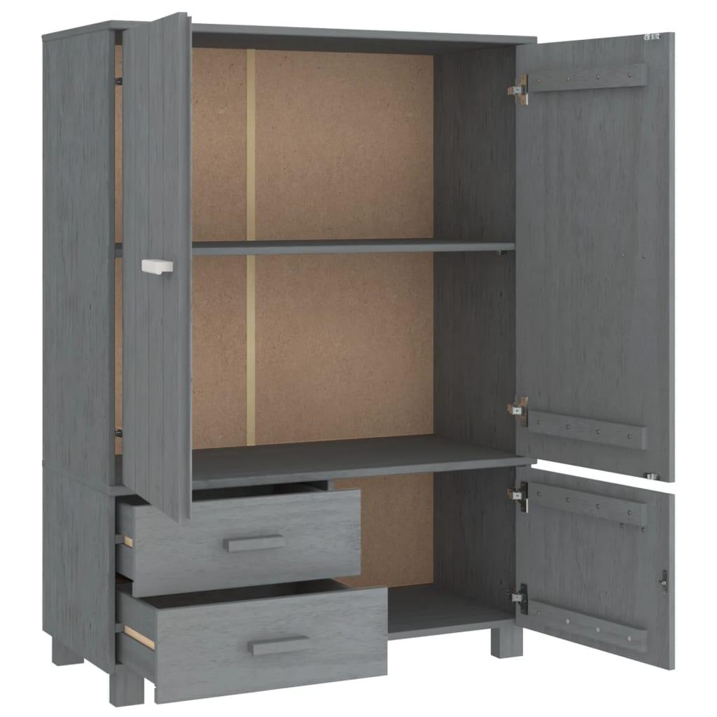 Wardrobe Dark Gray 39"x17.7"x53.9" Solid Wood Pine at Set Shop and Smile