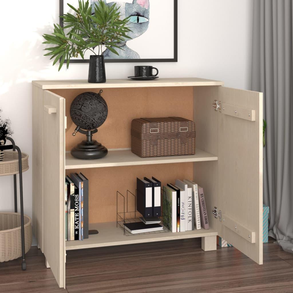 Sideboard Honey Brown 33.5"x13.8"x31.5" Solid Wood Pine at Set Shop and Smile