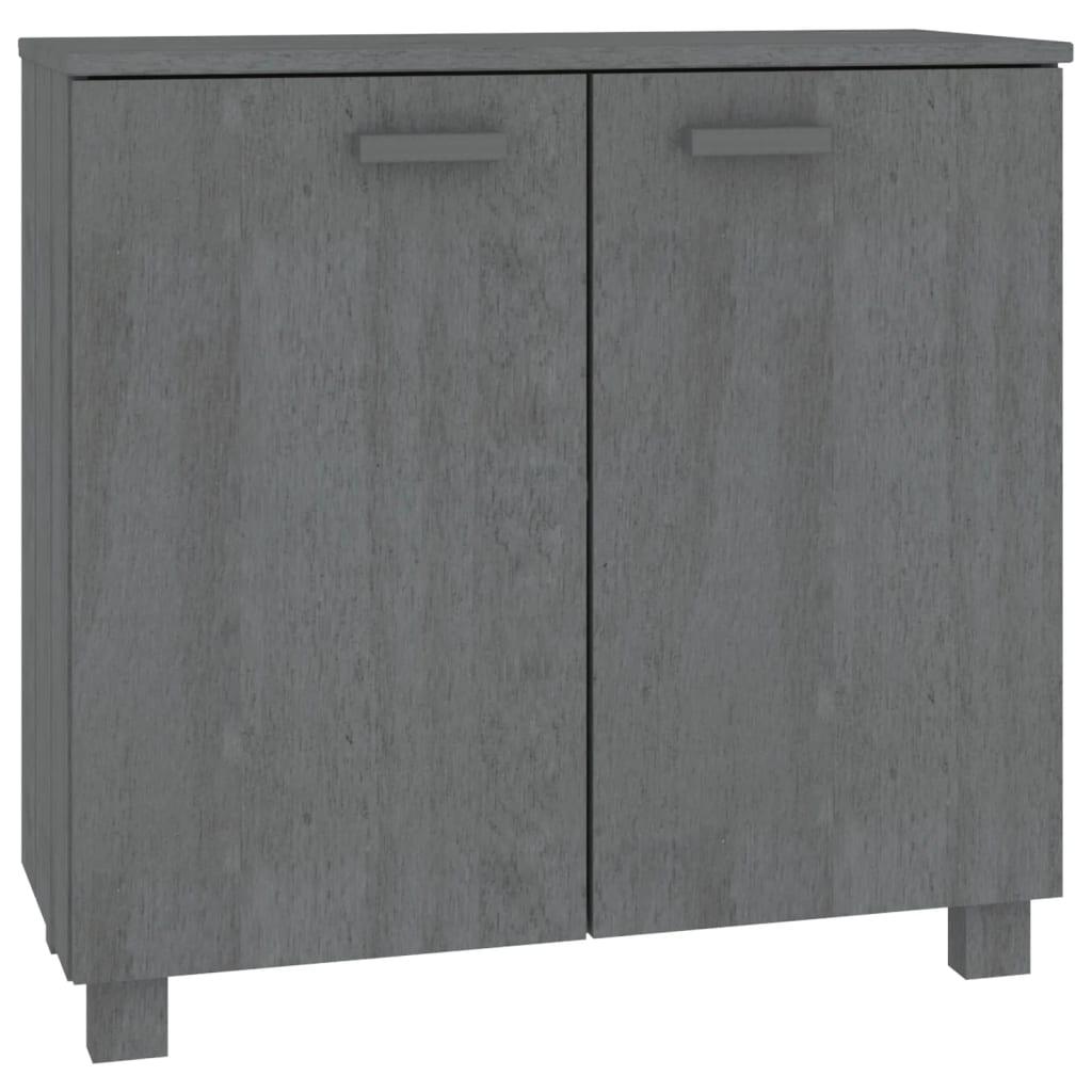 Sideboard Dark Gray 33.5"x13.8"x31.5" Solid Wood Pine at Set Shop and Smile