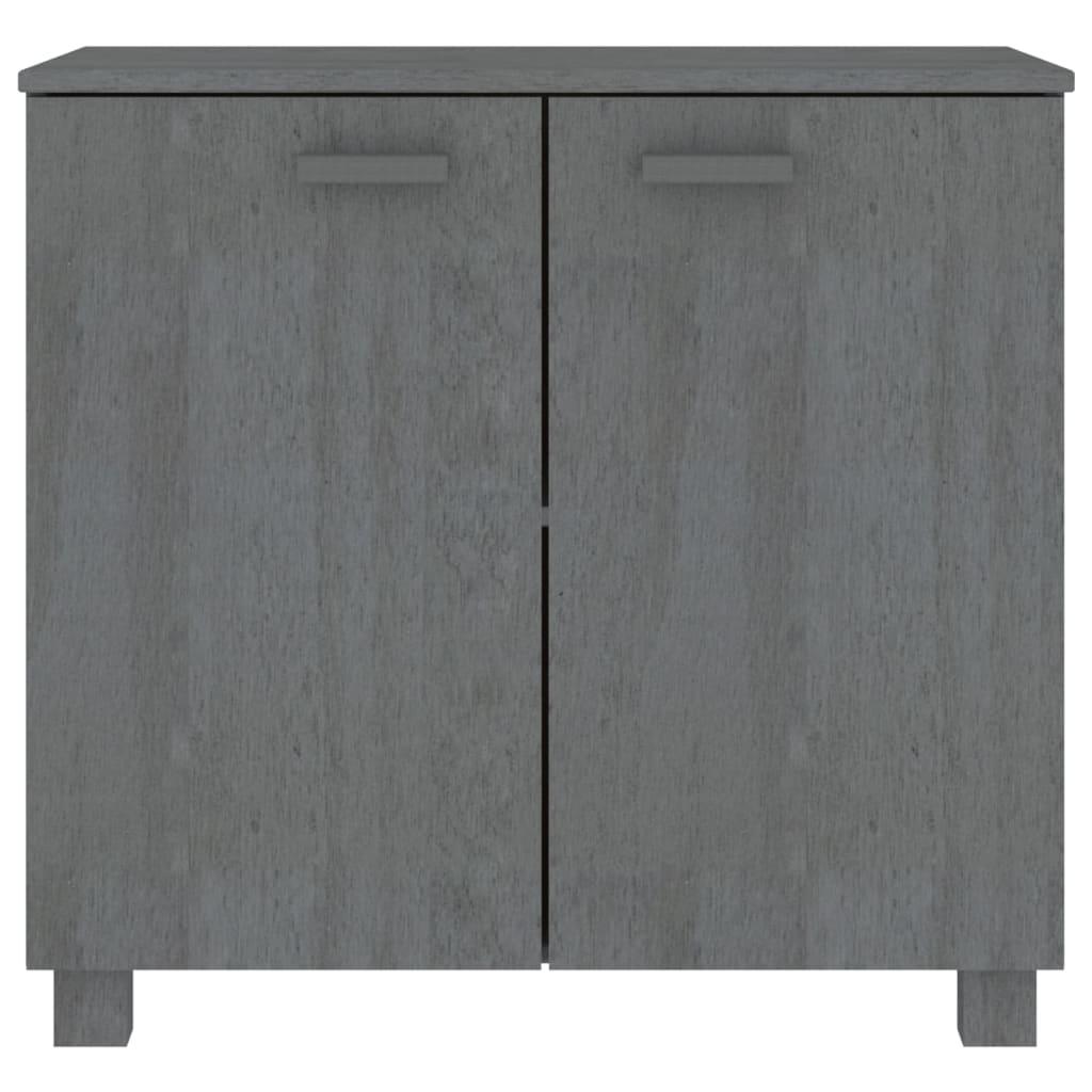 Sideboard Dark Gray 33.5"x13.8"x31.5" Solid Wood Pine at Set Shop and Smile