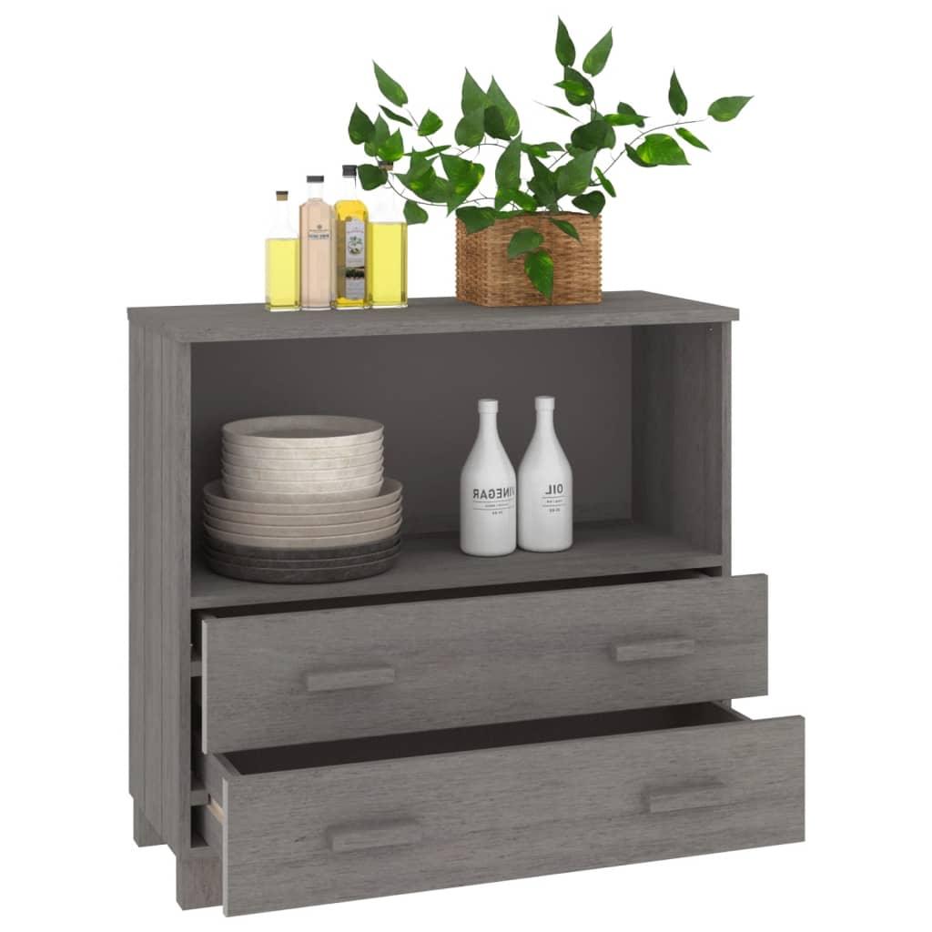 Sideboard HAMAR Light Gray 33.5"x13.8"x31.5" Solid Wood Pine at Set Shop and Smile