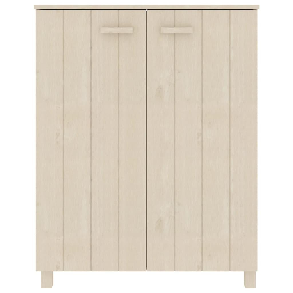 Shoe Cabinet Honey Brown 33.5"x15.7"x42.5" Solid Wood Pine at Set Shop and Smile