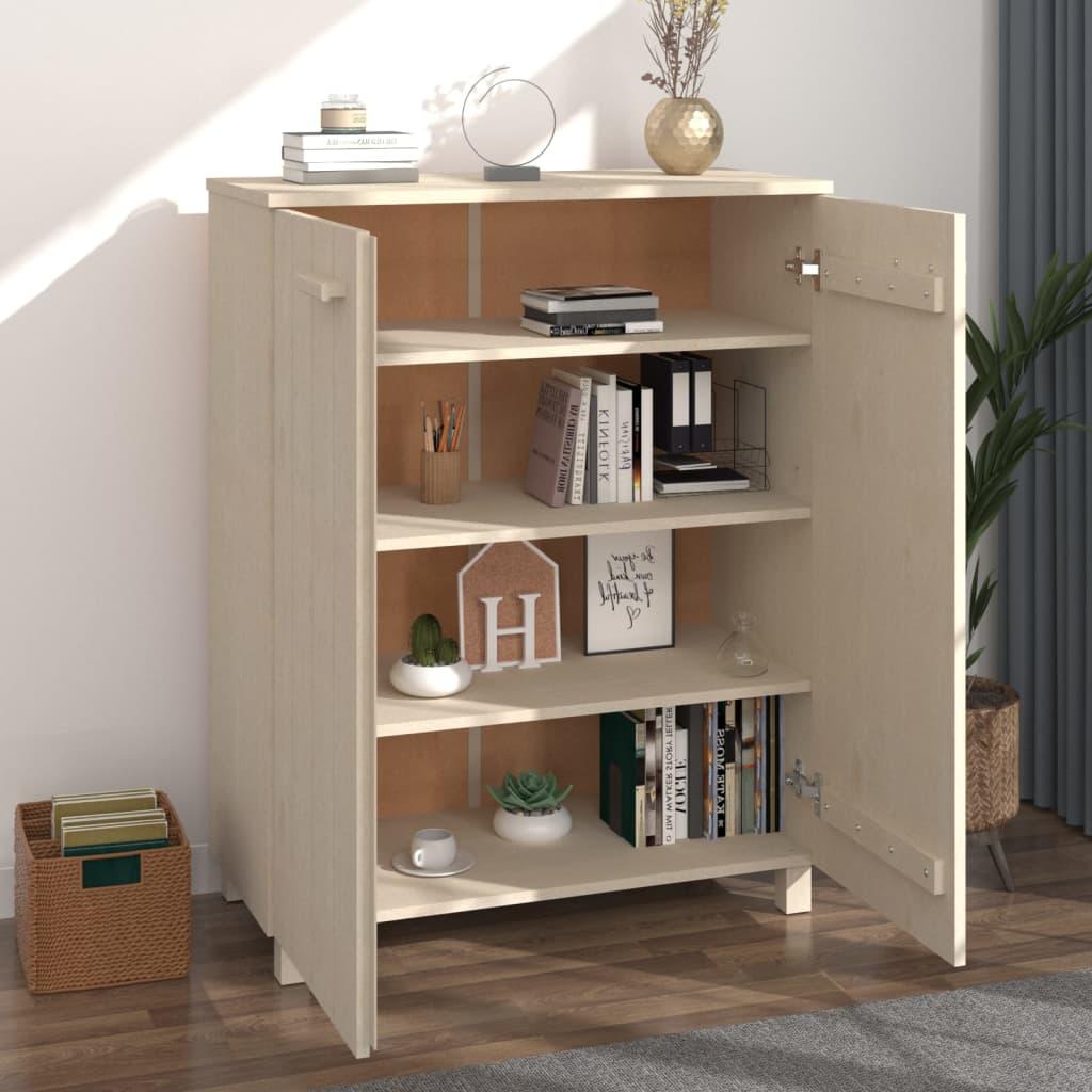 Shoe Cabinet Honey Brown 33.5"x15.7"x42.5" Solid Wood Pine at Set Shop and Smile