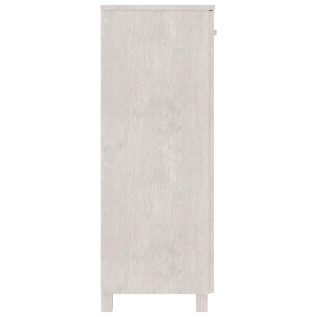 Shoe Cabinet White 33.5"x15.7"x42.5" Solid Wood Pine at Set Shop and Smile