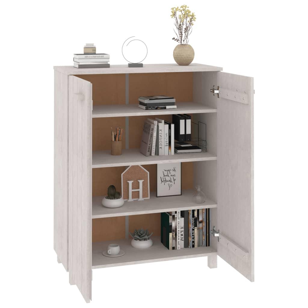 Shoe Cabinet White 33.5"x15.7"x42.5" Solid Wood Pine at Set Shop and Smile