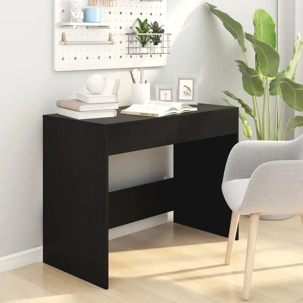 Desk Black 39.8"x19.7"x30.1" Engineered Wood at Set Shop and Smile