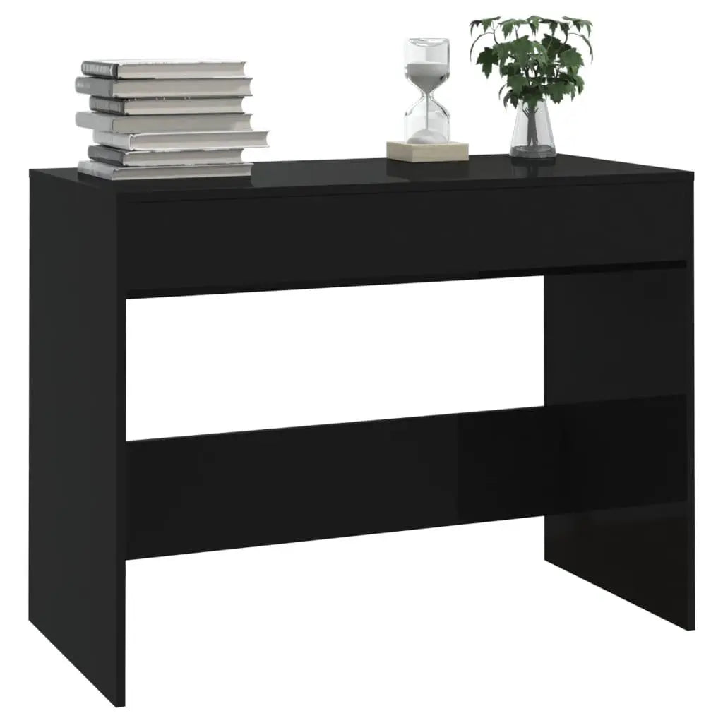 Desk Black 39.8"x19.7"x30.1" Engineered Wood at Set Shop and Smile