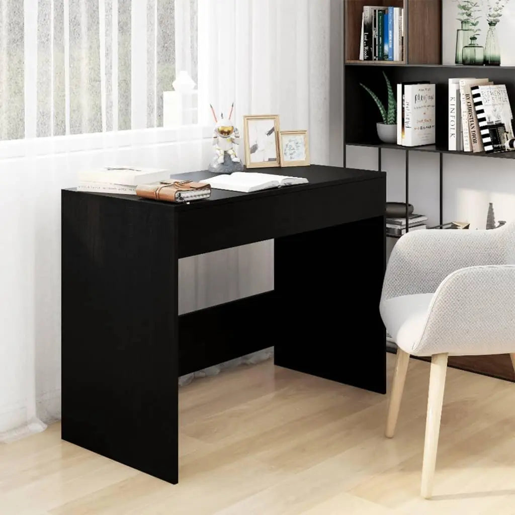 Desk Black 39.8"x19.7"x30.1" Engineered Wood at Set Shop and Smile