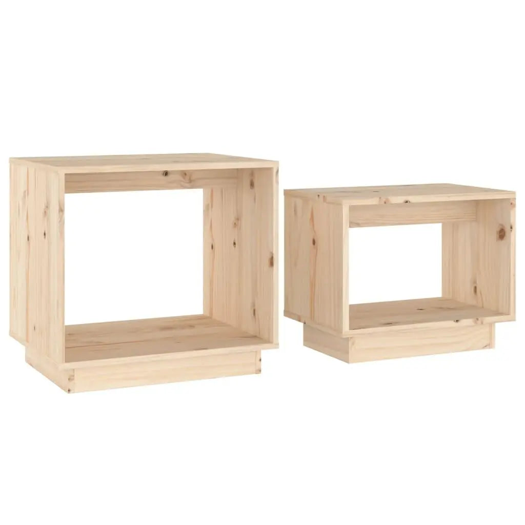 Nesting Coffee Tables 2 pcs Solid Wood Pine at Set Shop and Smile