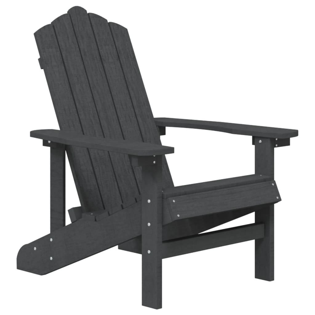 Patio Adirondack Chair with Table HDPE Anthracite at Set Shop and Smile