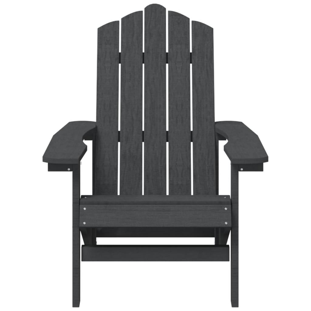 Patio Adirondack Chair with Table HDPE Anthracite at Set Shop and Smile