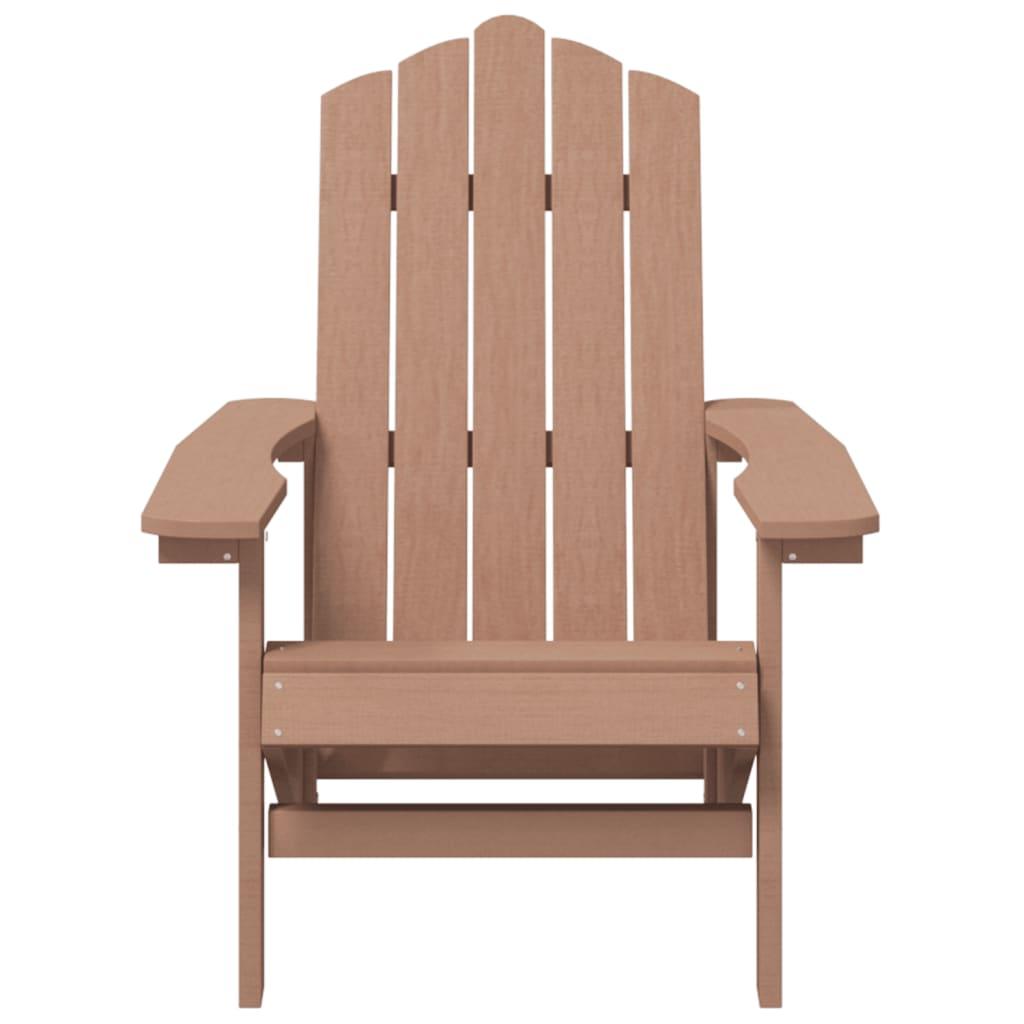 Patio Adirondack Chair with Table HDPE Brown at Set Shop and Smile