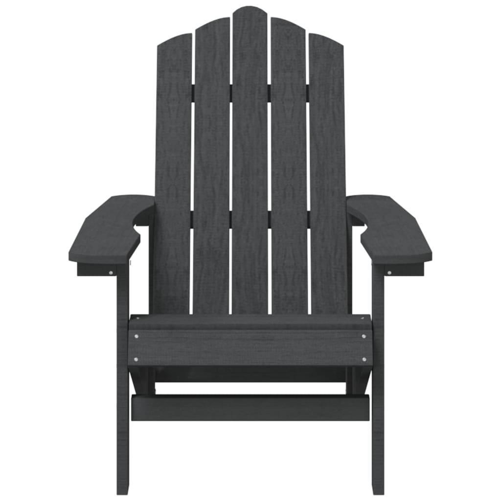 Patio Adirondack Chairs with Table HDPE Anthracite at Set Shop and Smile