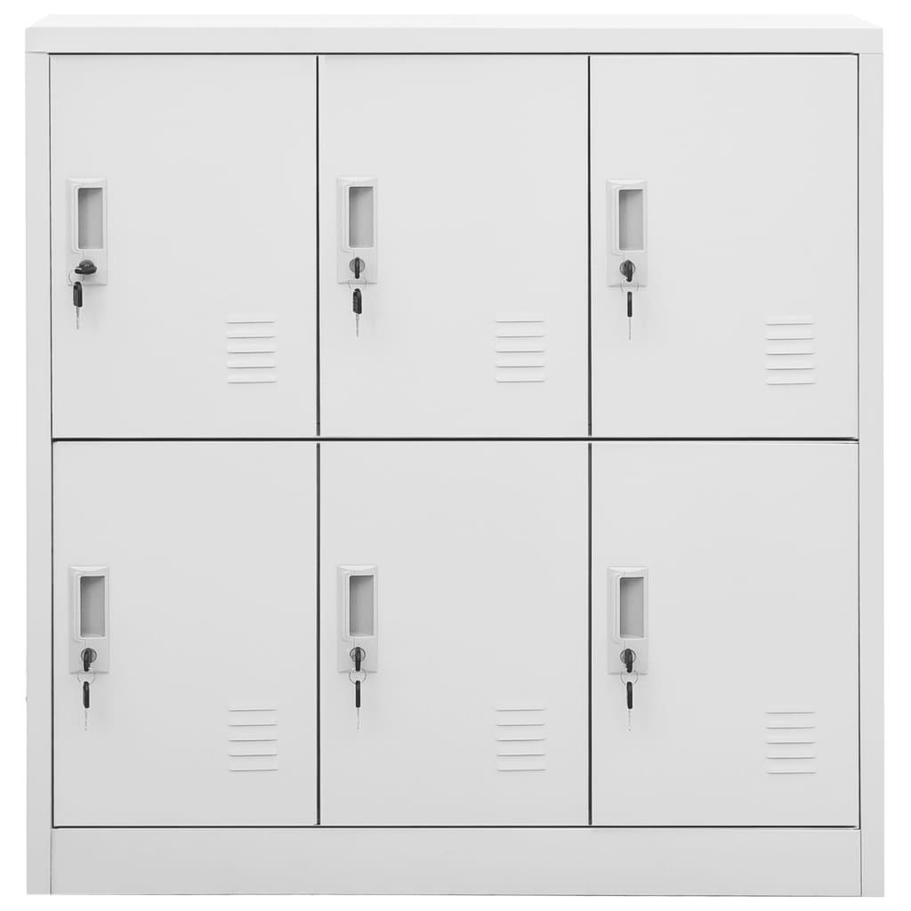 Locker Cabinets 2 pcs Light Gray 35.4"x17.7"x36.4" Steel at Set Shop and Smile