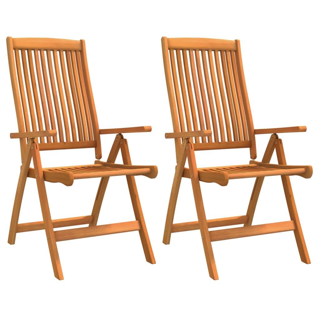 Folding Patio Chairs 2 pcs Solid Wood Eucalyptus at Set Shop and Smile