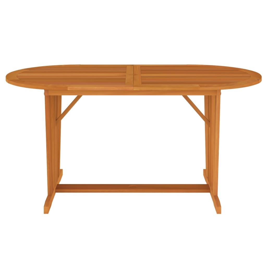 Patio Table 63"x33.5"x29.5" Solid Wood Eucalyptus at Set Shop and Smile