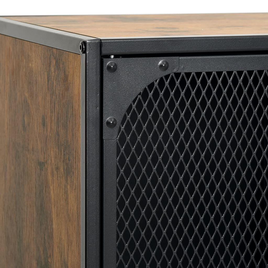 Storage Cabinets 2 pcs Rustic Brown 28.3"x14.2"x32.3" Metal and MDF at Set Shop and Smile