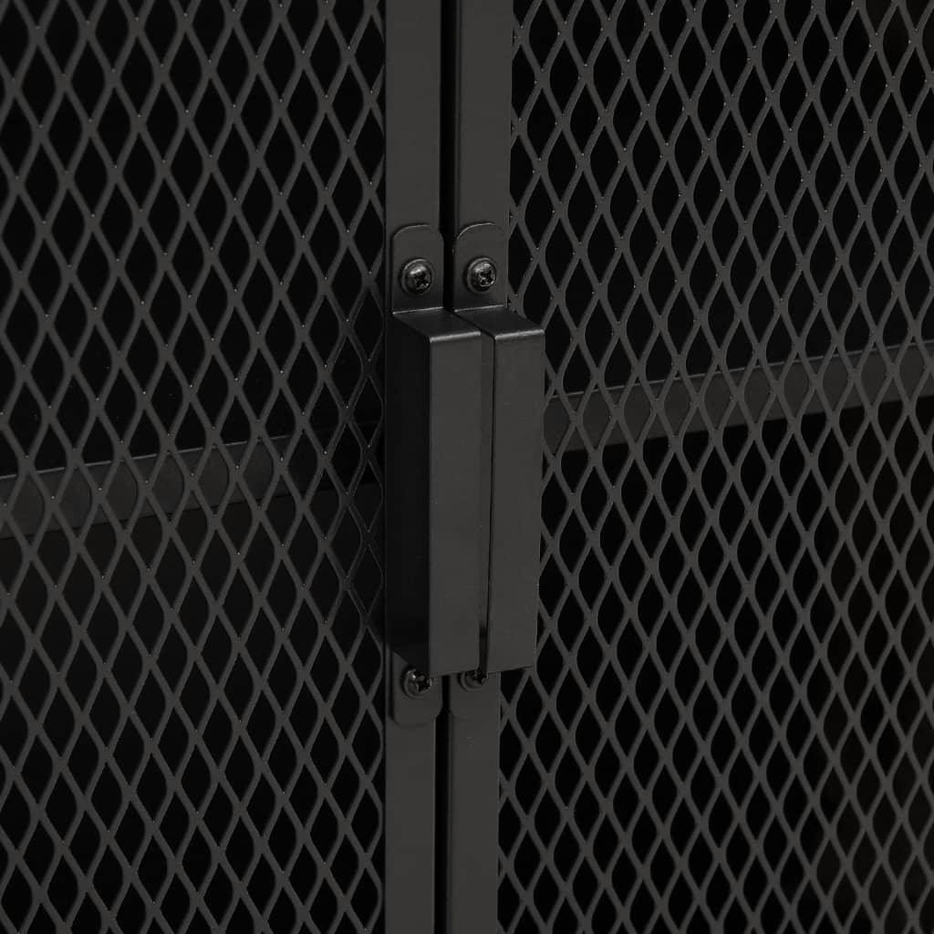 Storage Cabinets 2 pcs Rustic Brown 28.3"x14.2"x32.3" Metal and MDF at Set Shop and Smile