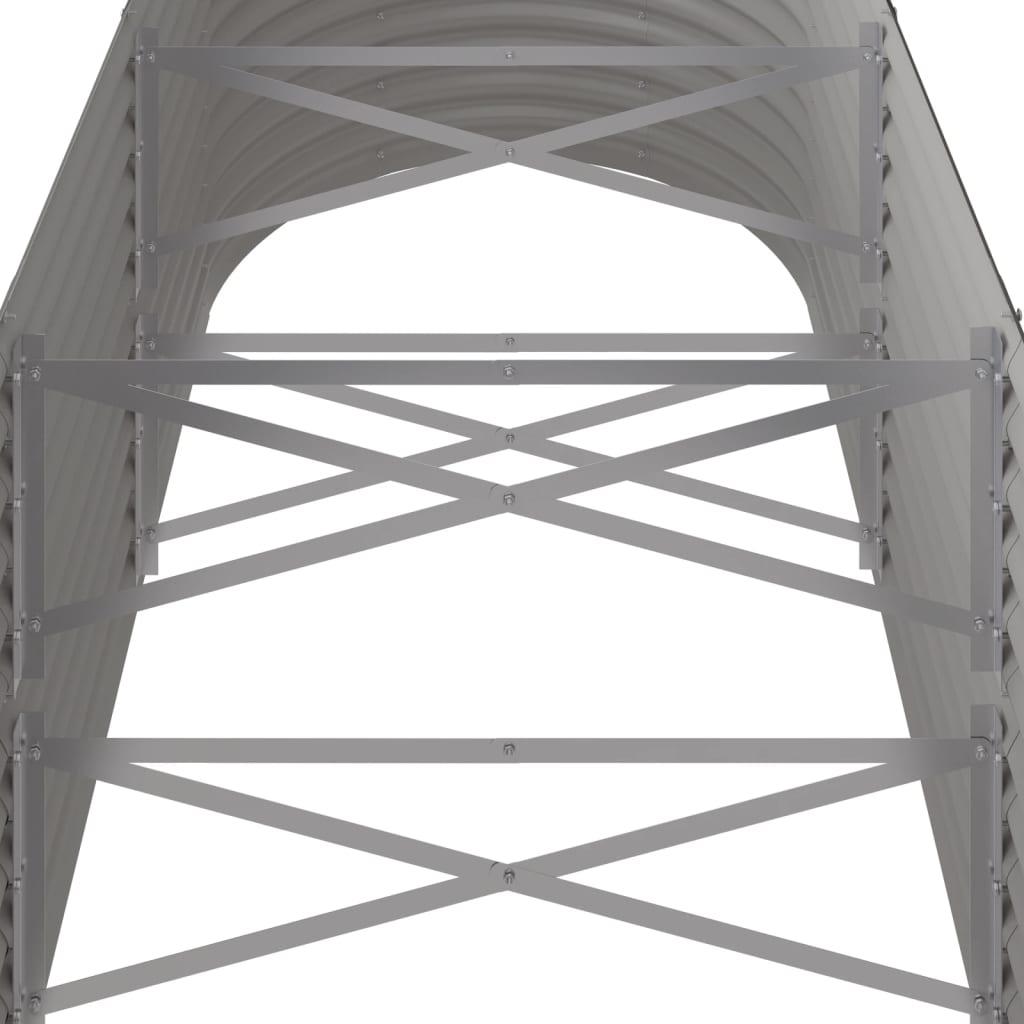 Garden Raised Bed Powder-coated Steel 88.2"x31.5"x26.8" Gray at Set Shop and Smile