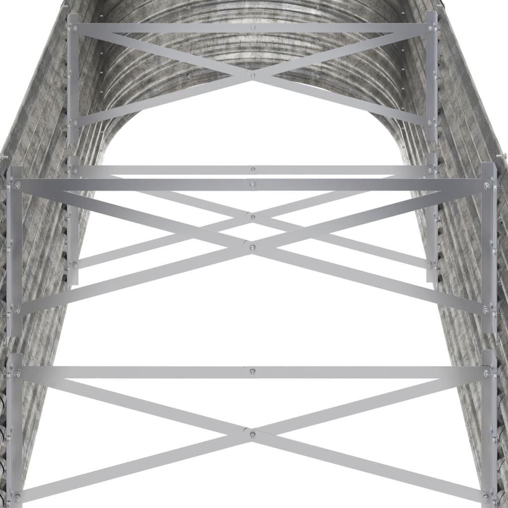 Garden Raised Bed Powder-coated Steel 88.2"x31.5"x26.8" Silver at Set Shop and Smile