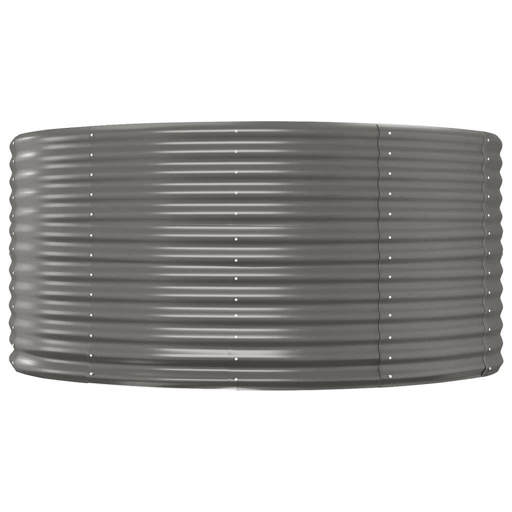 Garden Raised Bed Gray 55.1"x55.1"x26.8" Powder-coated Steel at Set Shop and Smile