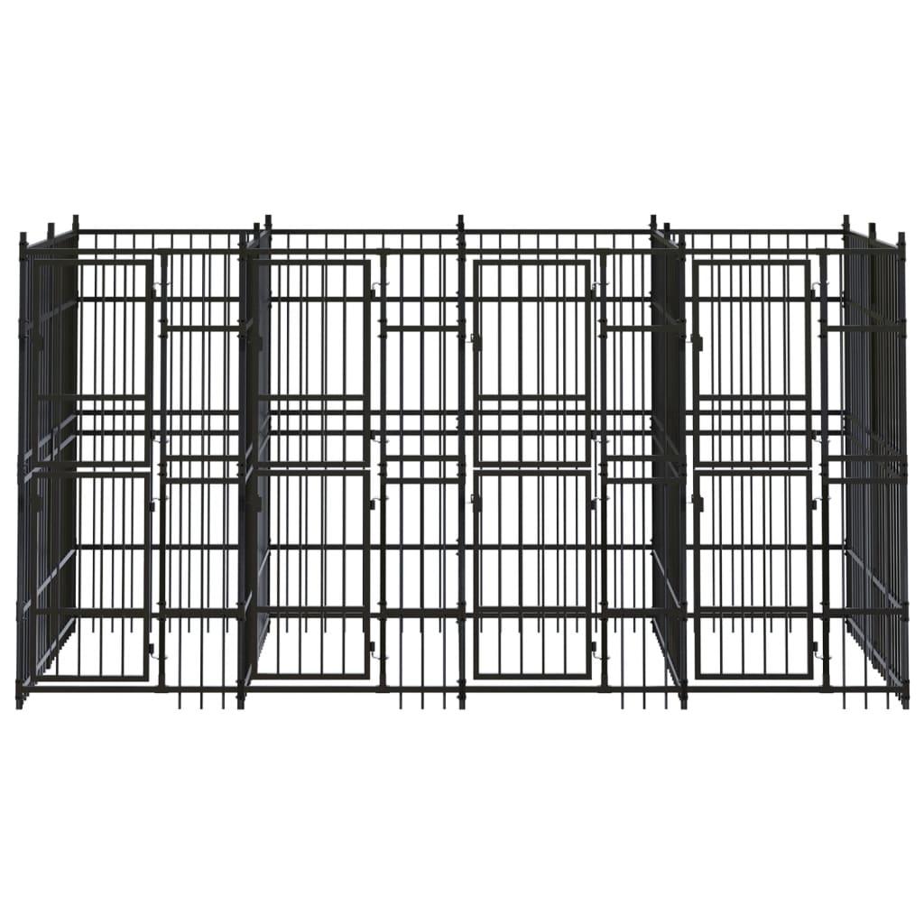 Outdoor Dog Kennel Steel 79.3 ft² at Set Shop and Smile