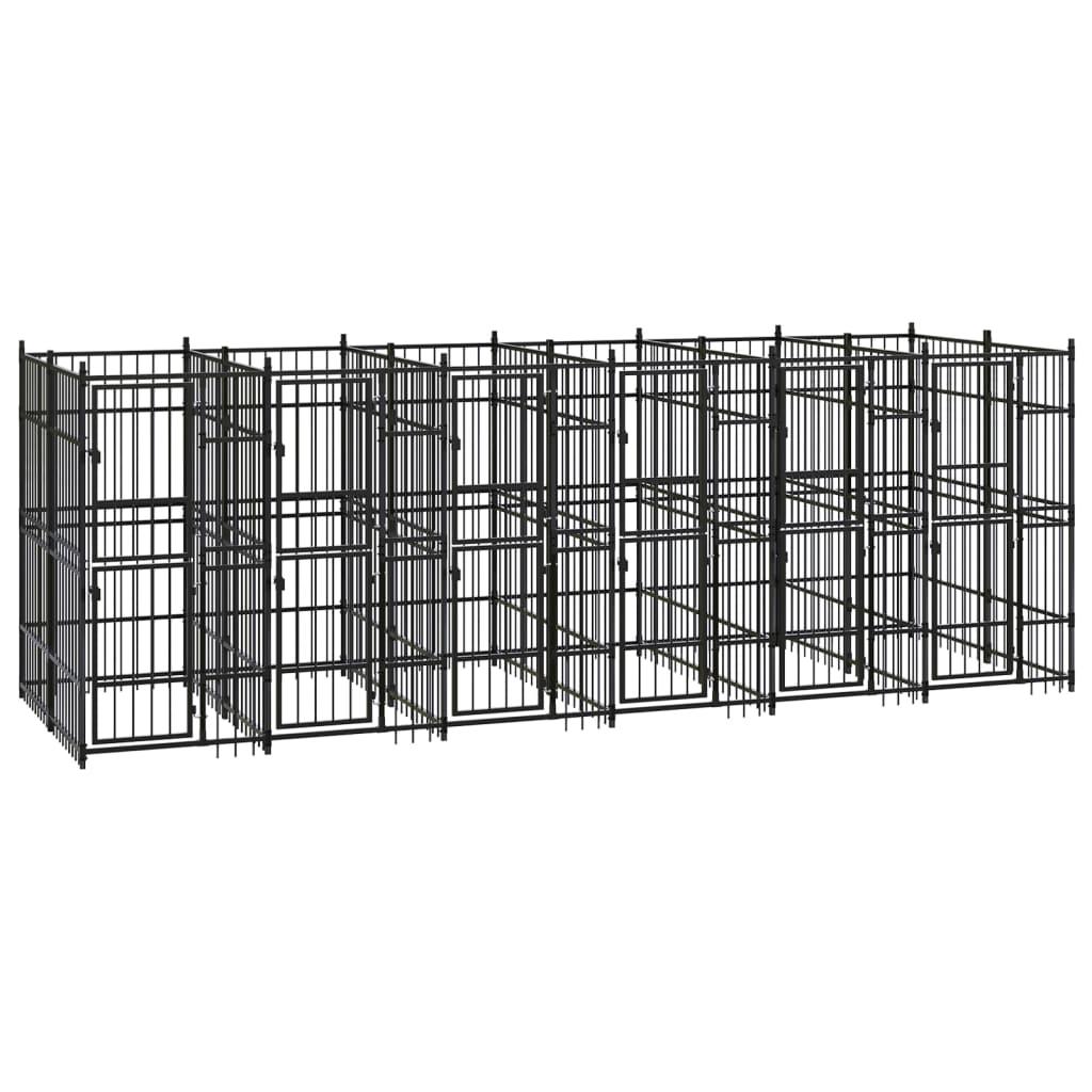 Outdoor Dog Kennel Steel 119 ft² at Set Shop and Smile