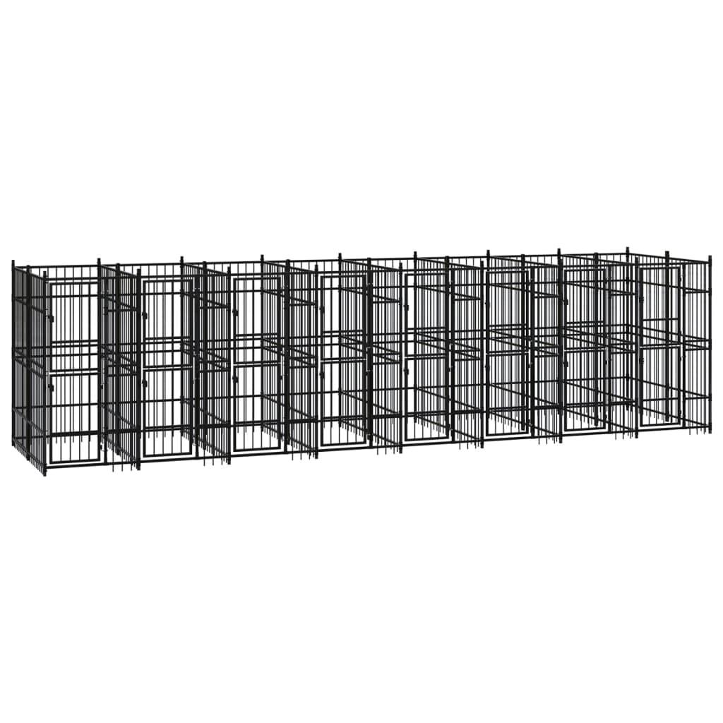 Outdoor Dog Kennel Steel 158.8 ft² at Set Shop and Smile